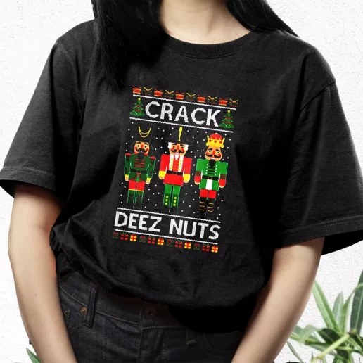 Aesthetic T Shirt Crack Deez Nuts Xmas Streetwear Outfits 1