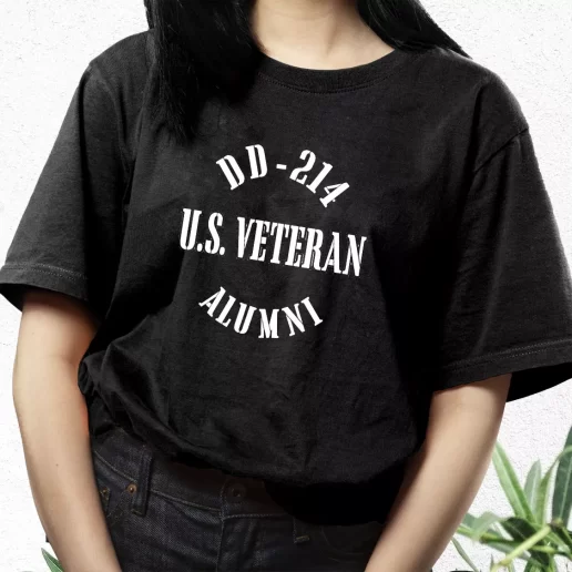 Aesthetic T Shirt DD 214 Alumni US Veteran Best Gifts For Veterans Day 1