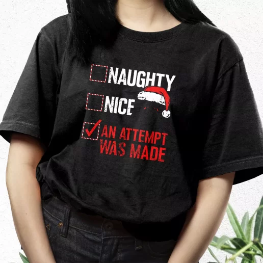 Aesthetic T Shirt Darth Vader Naughty or Nice Checklist Xmas Streetwear Outfits 1