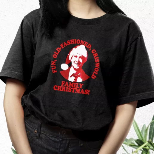 Aesthetic T Shirt Fun Old Fashioned Griswold Family Christmas Xmas Streetwear Outfits 1