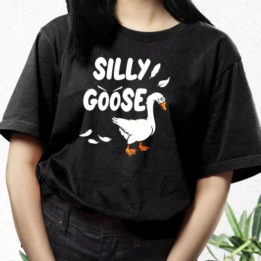 Aesthetic T Shirt Geese Gift Silly Goose 1