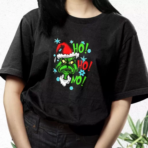 Aesthetic T Shirt Grinch mashup santa ho ho ho Xmas Streetwear Outfits 1