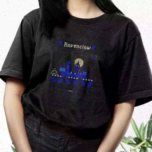 Aesthetic T Shirt Harry Potter Ravenclaw Ugly Christmas Xmas Streetwear Outfits 1