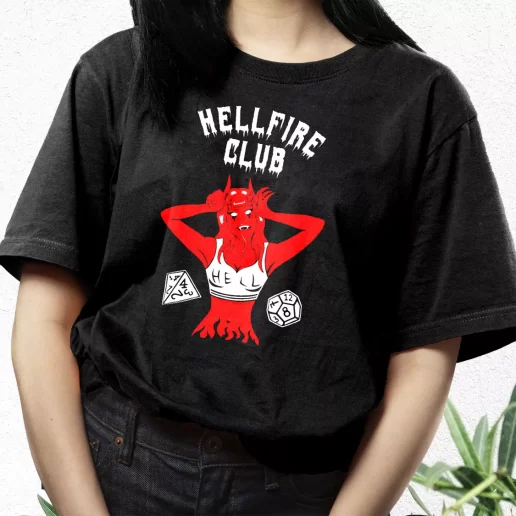 Aesthetic T Shirt Hellfire Club Devil Stranger Things 1