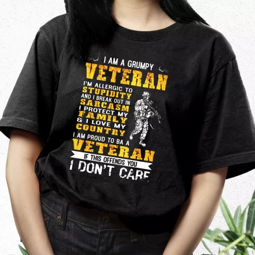 Aesthetic T Shirt I Am A Grumpy Veteran Proud To Be Veteran Best Gifts For Veterans Day 1