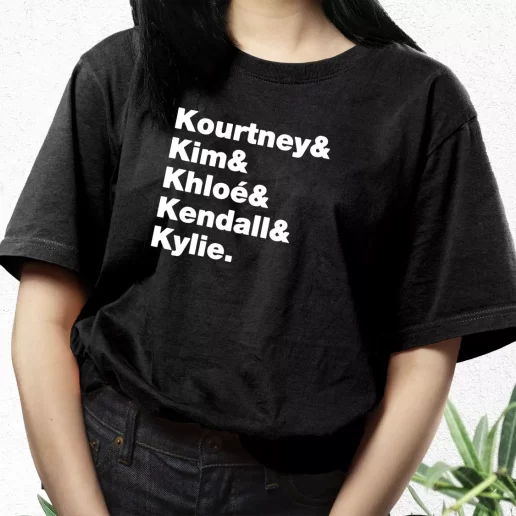 Aesthetic T Shirt Kourtney Kim Chloe Kendall And Kylie Family 1