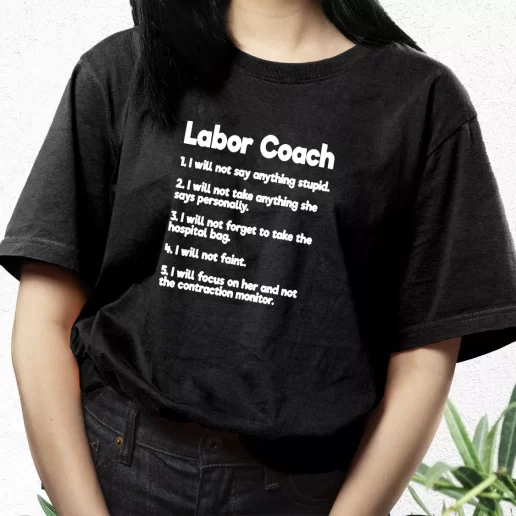 Aesthetic T Shirt Labor Coach Expecting Dad Rules Dad Gift Idea 1