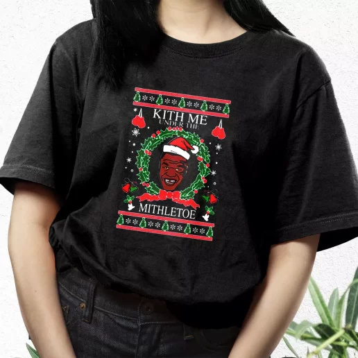 Aesthetic T Shirt Mike Tyson Kith Me Under The Mithletoe Xmas Streetwear Outfits 1