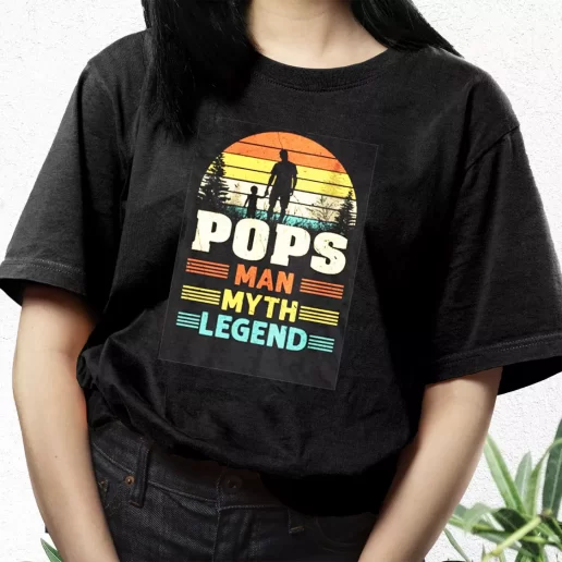 Aesthetic T Shirt Pops The Man The Myth The Legend Sunset Dad Gift Idea 1