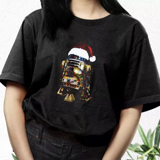 Aesthetic T Shirt R2D2 Christmas Lights Xmas Streetwear Outfits 1