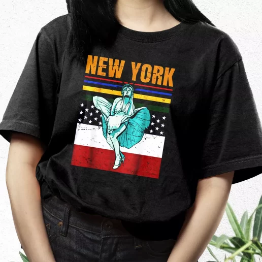 Aesthetic T Shirt Statue Of Liberty New York Retro America Best Gifts For Veterans Day 1