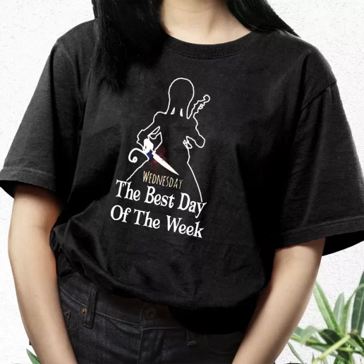 Aesthetic T Shirt Wednesday Addams The Best Day Of The Week 1