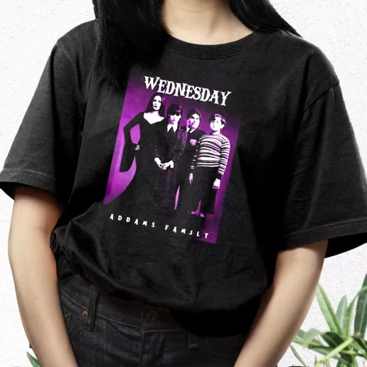 Aesthetic T Shirt Wednesday Addams family all cast 1