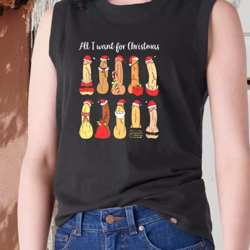 Aesthetic Tank Top All I Want Ugly Christmas X Mas Gifts 1