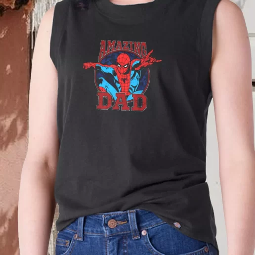 Aesthetic Tank Top Amazing Dad Spiderman Style Dad Gift Ideas 1