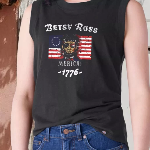 Aesthetic Tank Top Betsy Ross American Victory 1776 Abraham Lincoln Combat Veterans Day 1