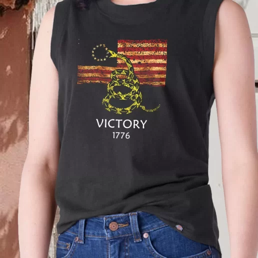 Aesthetic Tank Top Betsy Ross Flag American Victory 1776 Combat Veterans Day 1