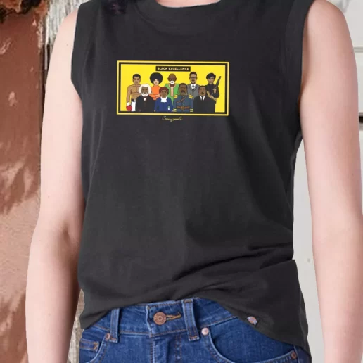 Aesthetic Tank Top Black Excellence Ali Frederick Douglass Angela Davis Harriet Tubman Sebi Malcolm X Martin Luther King 1