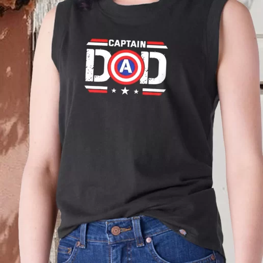 Aesthetic Tank Top Captain Dad Superhero Dad Gift Ideas 1