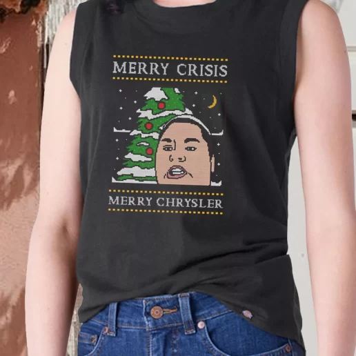 Aesthetic Tank Top Christine Sydelko Merry Crimus Crisis Chrysler Christmas X Mas Gifts 1