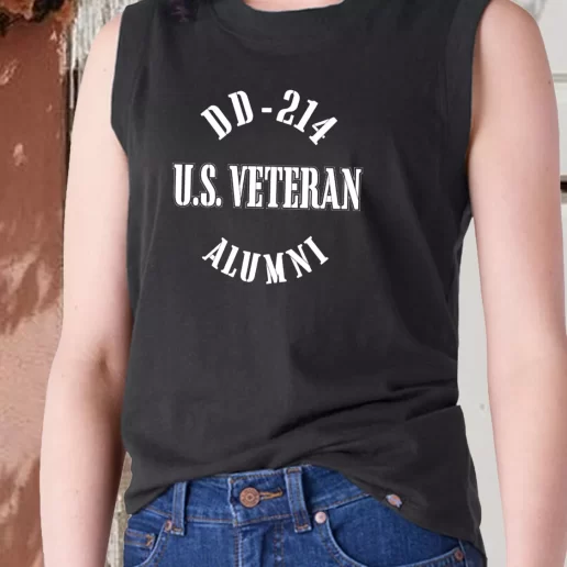 Aesthetic Tank Top DD 214 Alumni US Veteran Combat Veterans Day 1