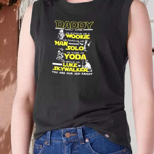 Aesthetic Tank Top Daddy Jedi Knight Han Solo Yoda Wookie Dad Gift Ideas 1