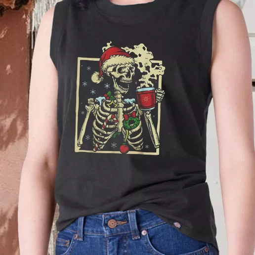 Aesthetic Tank Top Dead Inside Skeleton Christmas X Mas Gifts 1