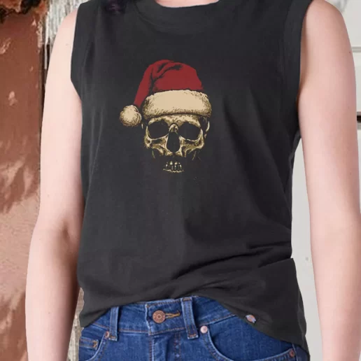 Aesthetic Tank Top Father Christmas Santa Skull X Mas Gifts 1