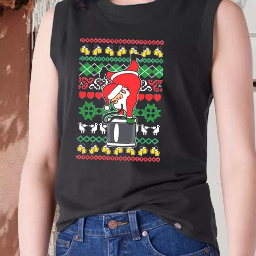 Aesthetic Tank Top Funny Santa Claus Keg Stand X Mas Gifts 1