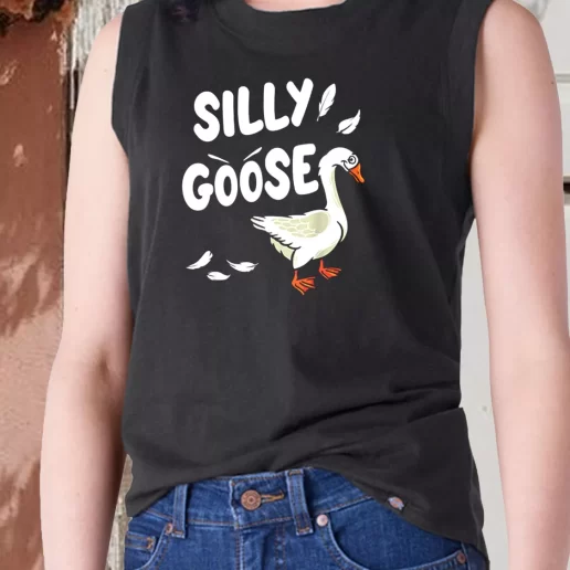 Aesthetic Tank Top Geese Gift Silly Goose 1