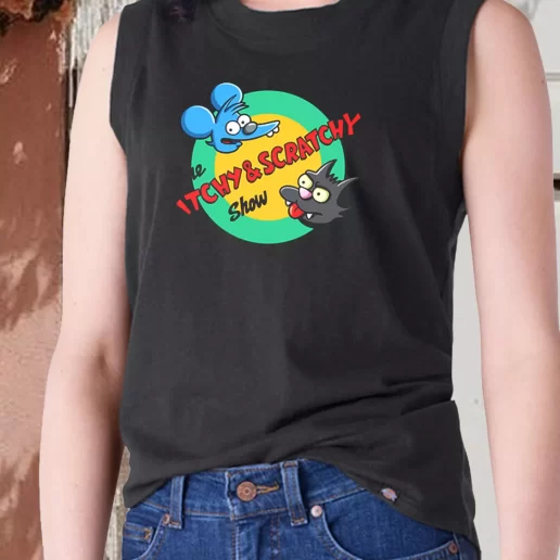 Aesthetic Tank Top Itchy And Scratchy Show Rocket 1