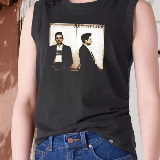 Aesthetic Tank Top Johnny Cash Mugshot 1