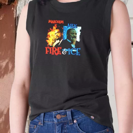 Aesthetic Tank Top Malcolm X Martin Luther King Shirt Fire And Ice 1