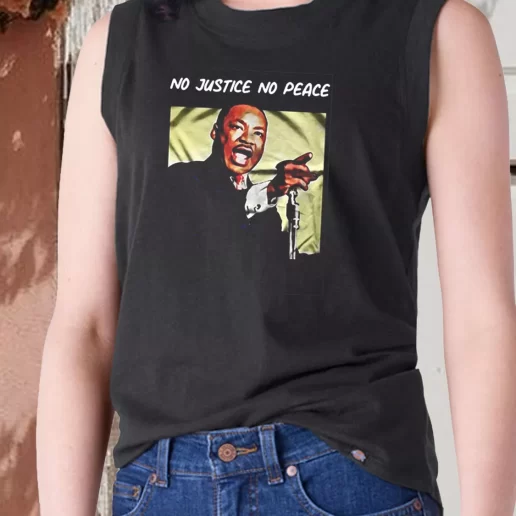 Aesthetic Tank Top Martin Luther King No Justice No Peace 1