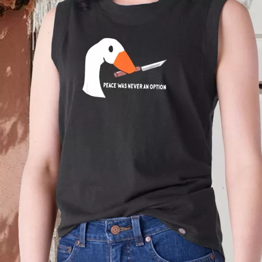 Aesthetic Tank Top Peace Was Never An Option Funny Goose 1