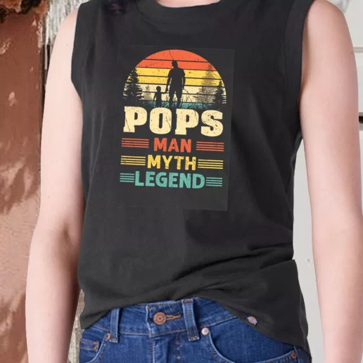 Aesthetic Tank Top Pops The Man The Myth The Legend Sunset Dad Gift Ideas 1