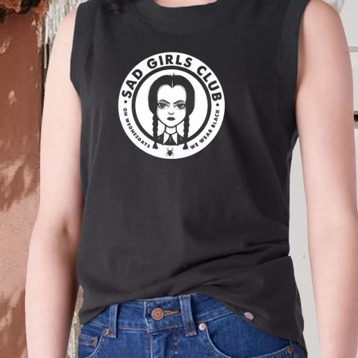 Aesthetic Tank Top Sad Girls Club Wednesday Addams 1