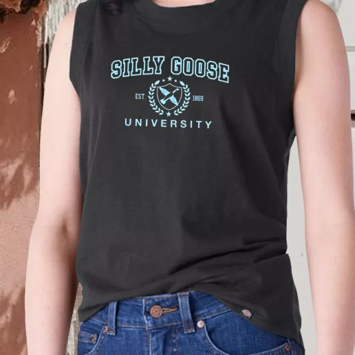 Aesthetic Tank Top Silly Goose University Est 1869 1