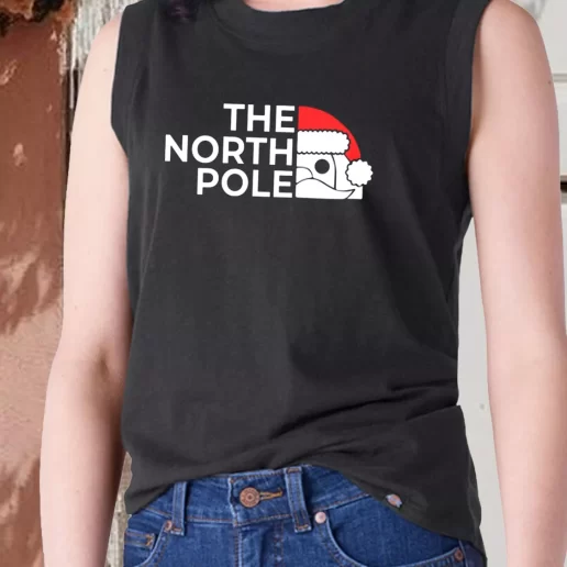 Aesthetic Tank Top The NORTH POLE Santa Christmas X Mas Gifts 1