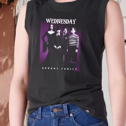 Aesthetic Tank Top Wednesday Addams family all cast 1