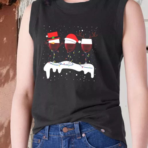 Aesthetic Tank Top X Mas Santa Wine Glass X Mas Gifts 1