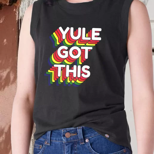 Aesthetic Tank Top Yule Got This Rainbow X Mas Gifts 1