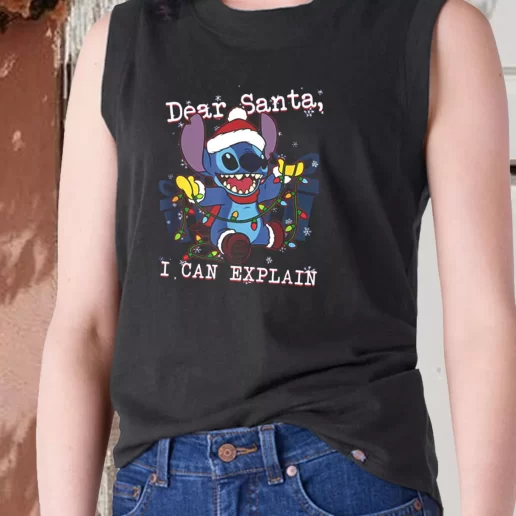 Aesthetic Tank Top ilo and Stitch Christmas Dear Santa I Can Explain X Mas Gifts 1