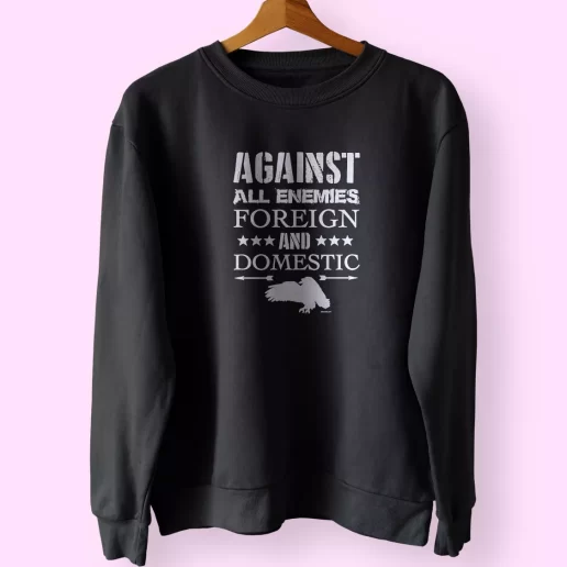 Against All Enemies Foreign and Domestic Holiday Sweatshirt 1