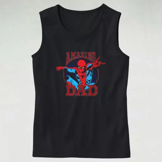 Amazing Dad Spiderman Style Dad Gym Tank Top 1