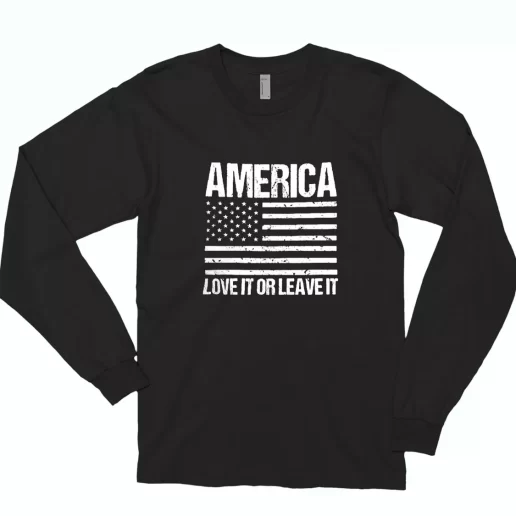 America Love it or Leave It Combat Long Sleeve T Shirt 1