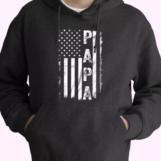 American Flag Us Papa Hoodie Father Day Gift 1