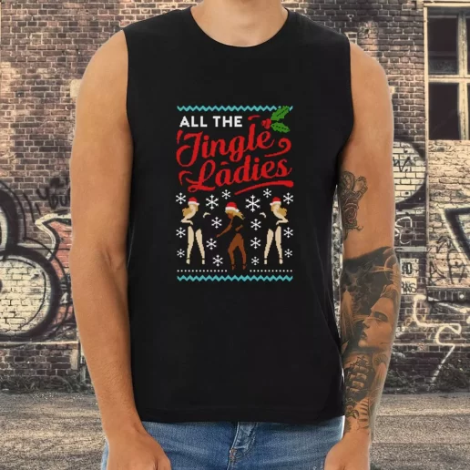 Athletic Tank Top All The Jingle Ladies Ugly Christmas Xmas Shirt Idea 1