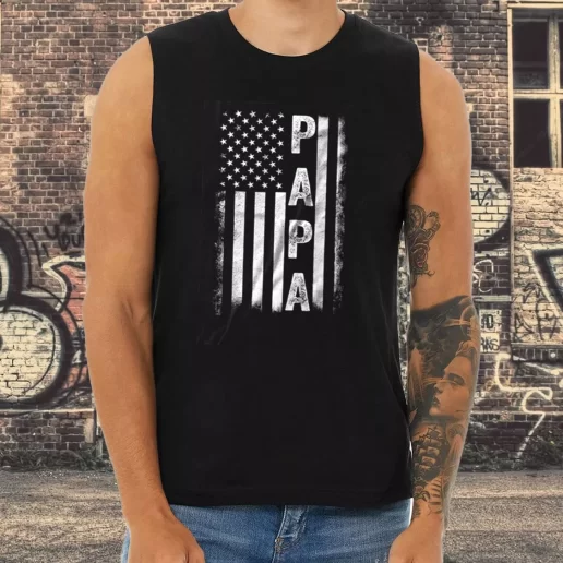 Athletic Tank Top American Flag Us Papa Dad Gifts From Son 1