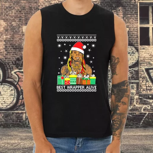 Athletic Tank Top Best Wrapper Alive Xmas Shirt Idea 1